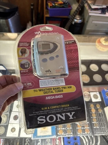Vtg Sony Walkman Slim Compact Cassette Player WM-FX290 TV/Weather/Radio SEALED