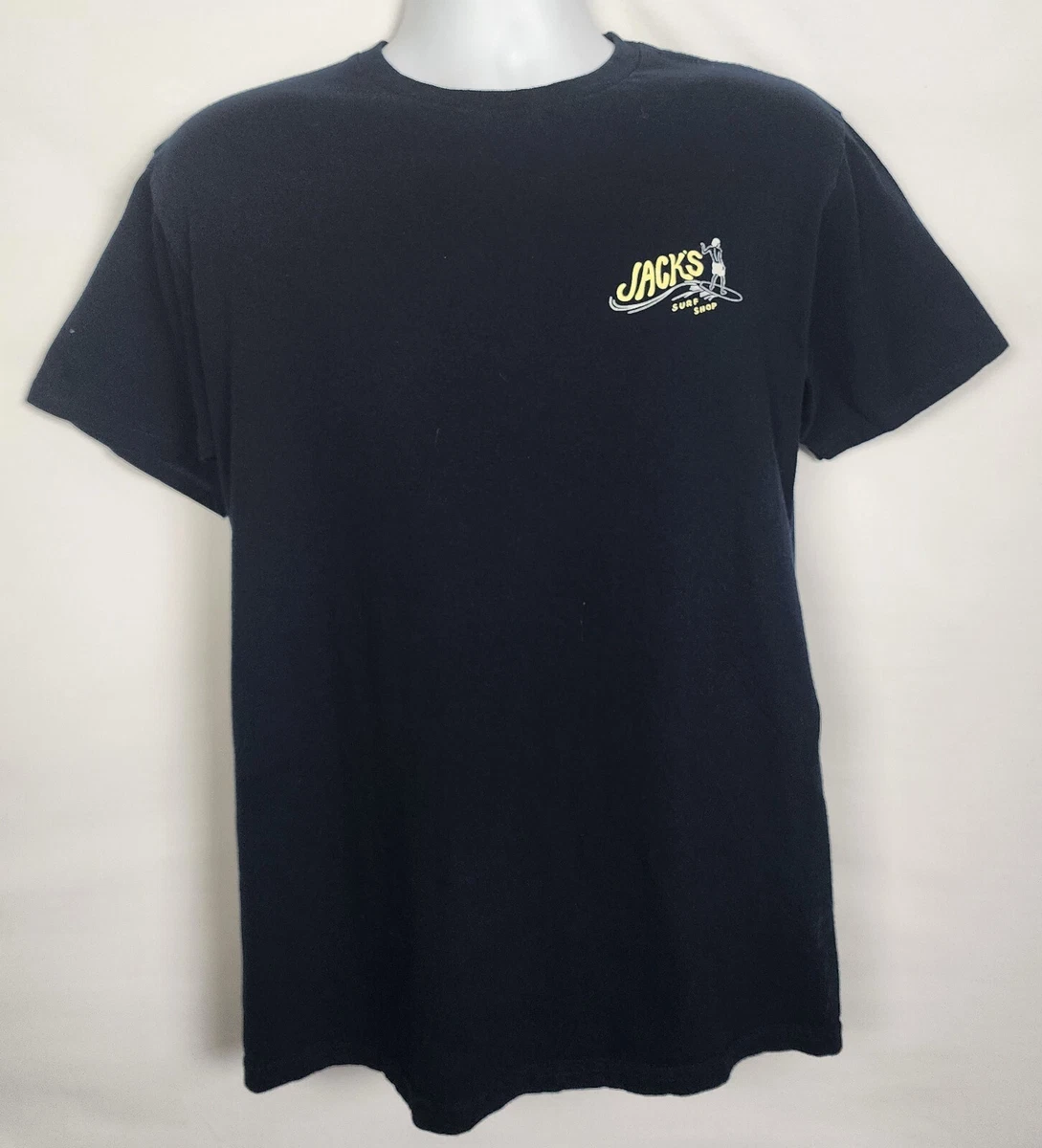 Jacks Surfboards Surf Shop T Shirt Mens M Short Sleeve Navy Blue Cotton Beach