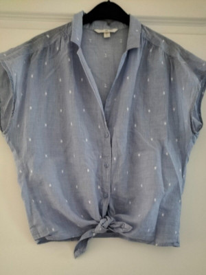 Damen Sommer Tunika Top Freizeit Locker  Bluse T Shirt, Gr. S, H&M,Baumwolle