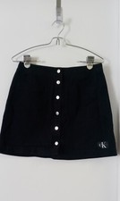 Calvin Klein Denim Skirt Mini Black Size 29 Waist