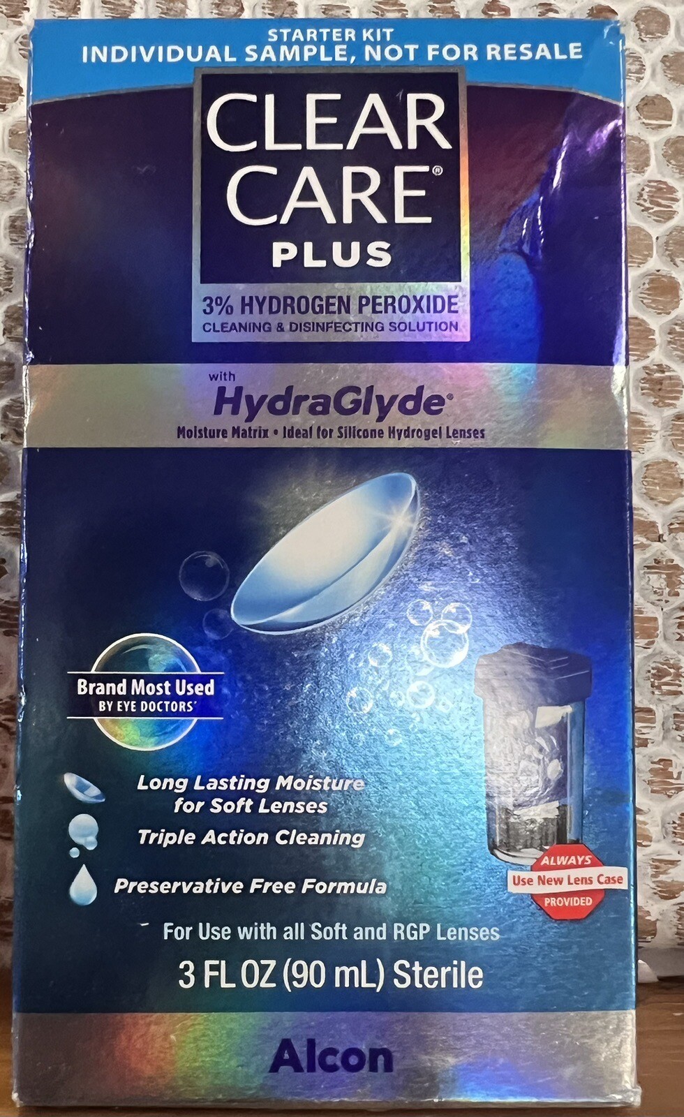 Clear Care Plus with Hydraglyde Starter Kit 3 fl. oz. Alcon Exp.9/30/25