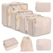 8Pcs Travel Storage Bags Set Luggage Packing Cubes Organizer with Multiple Color
