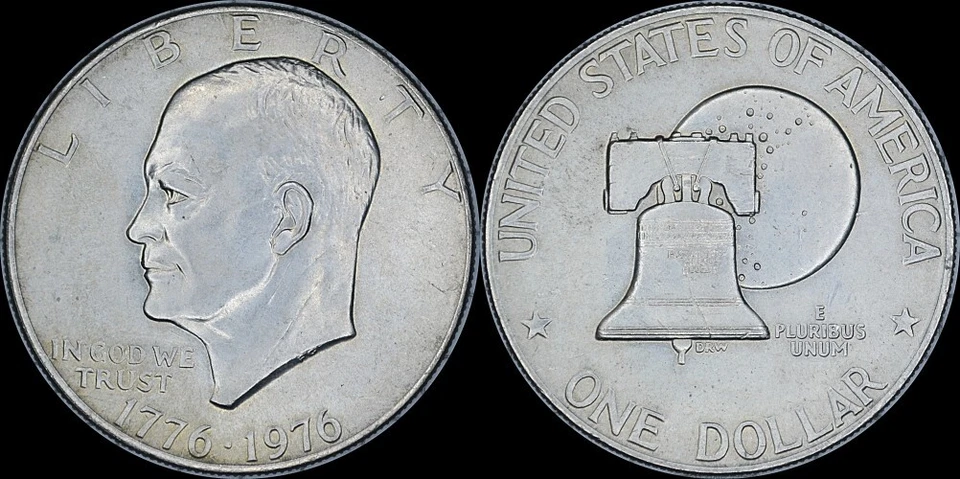 1776 1976 Eisenhower Bicentennial Dollar Coin (Moon Meteor Hit) Die Cracks. 💥💥 - Image 4 of 4