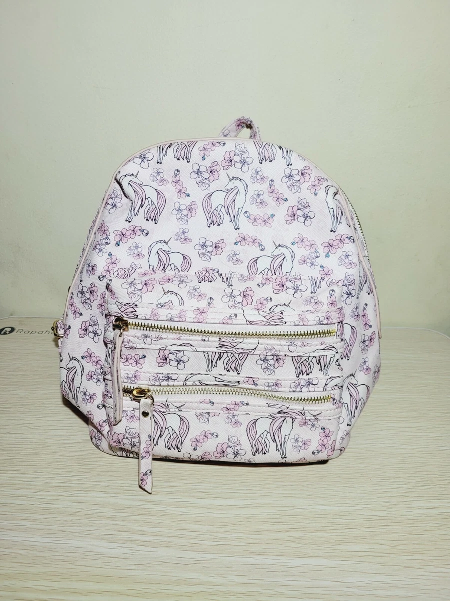 Unicorn Backpack Under One Sky Rare Mini Backpack Floral Pink Unicorn