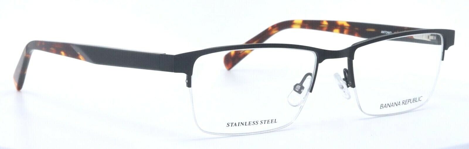 BANANA REPUBLIC Antonio 0003 Matte Black Half Rim Rectangle Eyeglasses