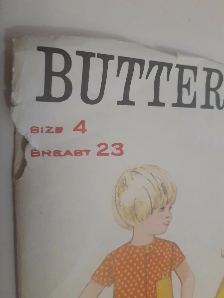 Butterick 5742 Dress Tunic Pants Pantdress Romper Sewing Pattern Girls 4 UC VTG - Image 3 of 4