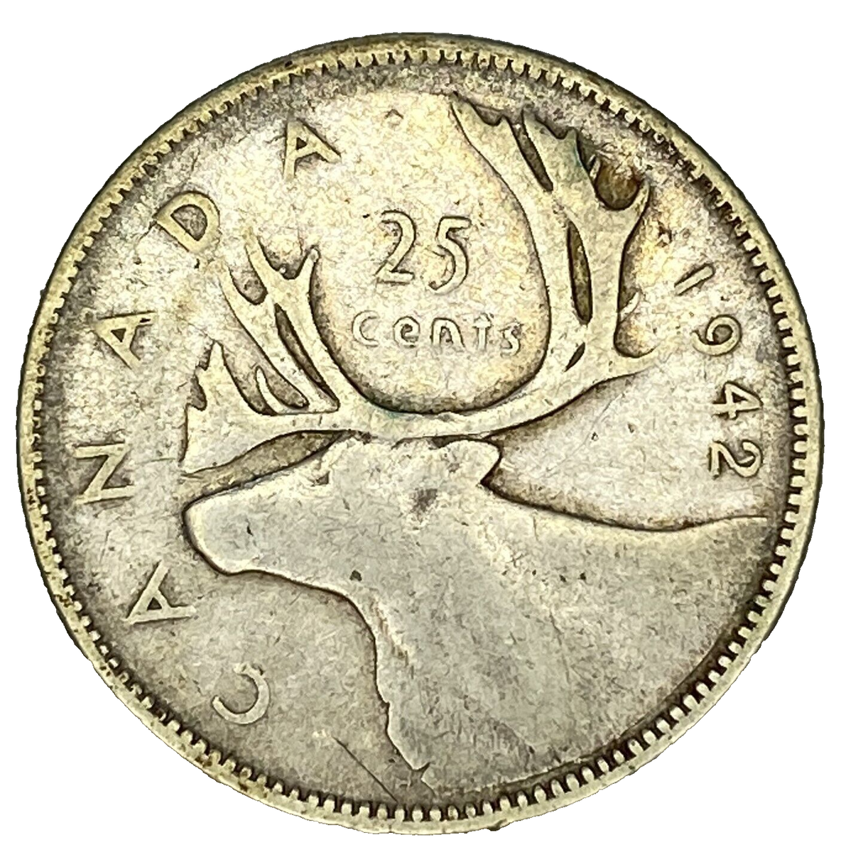 银币 1967 Canada 25 Cents Silver Bobcat Coin Confederation