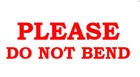 500 Please Do Not Bend Small Labels Stickers Self Adhesive Printed Mail sticker