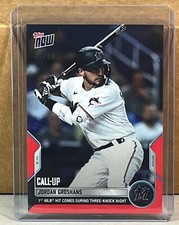 2022 TOPPS NOW #905 JORDAN GROSHANS MARLINS Call-Up 1st hit Red Parallel 3/10