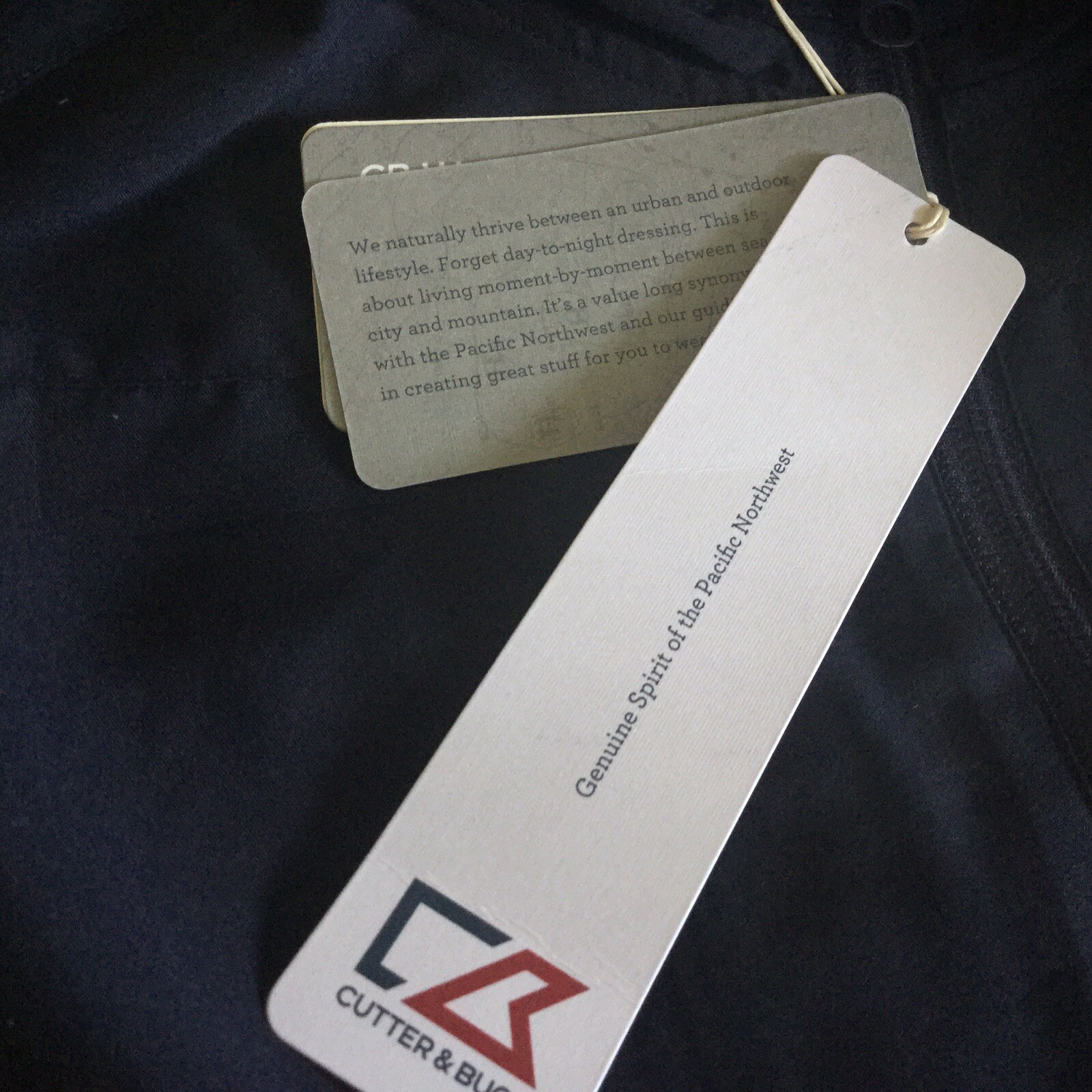 NEW Mens CUTTER & BUCK CB WindTec Packable 1/2 Zip Anorak Hoodie Navy White XXL