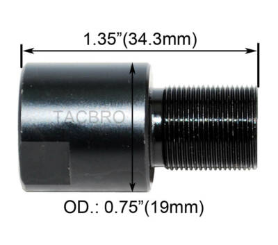 1/2x28 Female to 1/2x36 Male Steel Converter with Crush Washer
