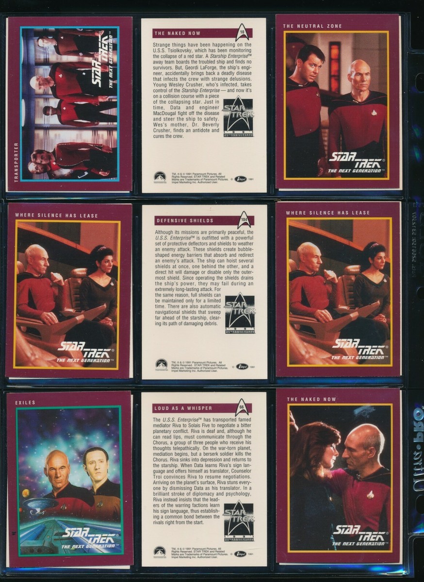 Lot (15) 1991 Star Trek #10 104 66 32 290 98 34 286 156 158 Picard