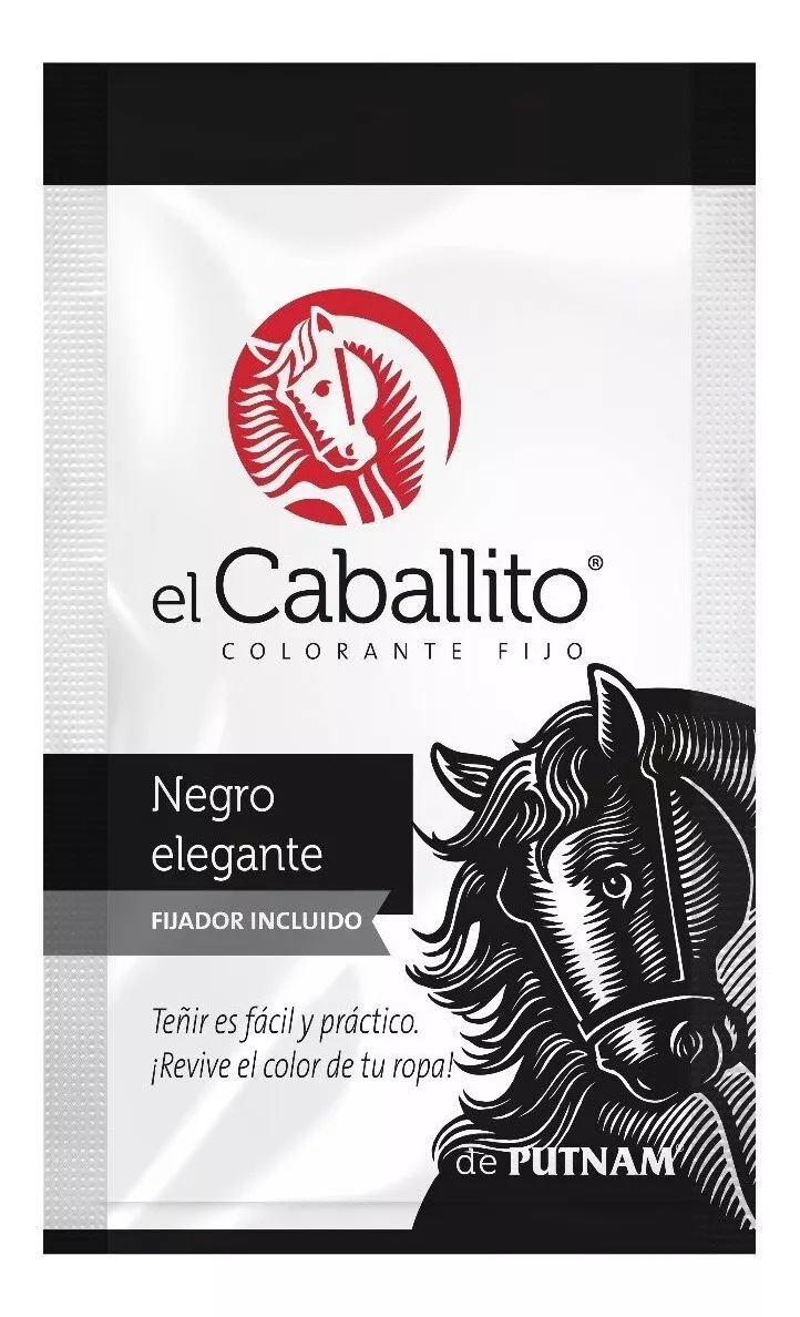 colorante o pintura para ropa EL CABALLITO de ARABELA color NEGRO ELEGANTE