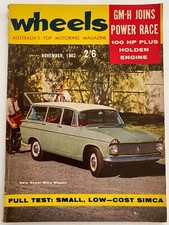 Nov 62 Studebaker Hawk GT Simca Mille 1000 Ford Cardinal Holden Peugeot Cortina