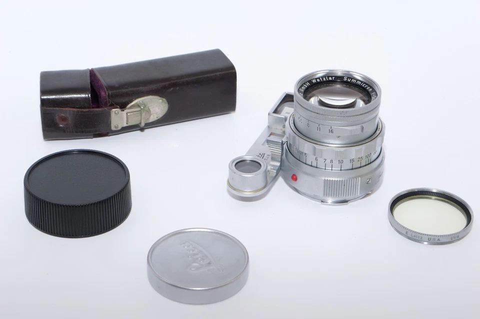 Lente Leica M3 Summicron-DR 50mm f2. Olhos close-up com estojo. Filtro UVa. CLA 2024 - Imagem 2 de 4