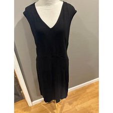 size 10 Ann Taylor black sleeveless, V-neck jersey dress