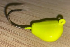 10 SPARKIE NC Tog Jigs YELLOW CHARTREUSE Sheepshead Tautog jig heads  BLACKFISH 