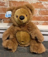 Vtg Musical Plush Bear w/ Tags 1997 Blue Bell Wind Up Music Box Wind Up His Tail