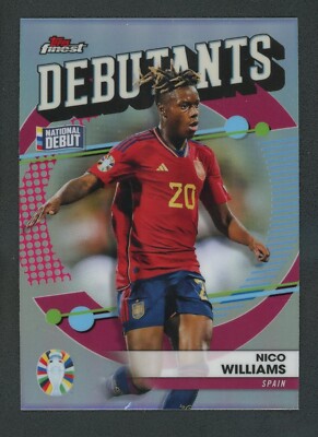 2023 NICO WILLIAMS TOPPS FINEST ROAD TO UEFA EURO 2024 DEBUTANTS 