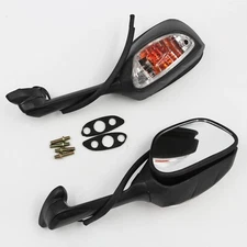 Fit For GSXR600 GSXR750 GSXR1000 Rotatable Rearview Mirror with Turn Signal