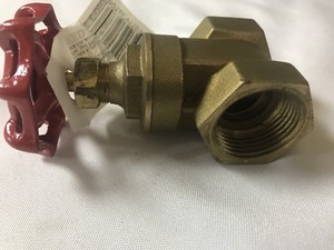 1 Brass Gate Valve 267 Threaded Free Shipping Red White Valve