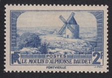 timbre France 1936 moulin de Daudet Y&T n°311 2f outremer neuf