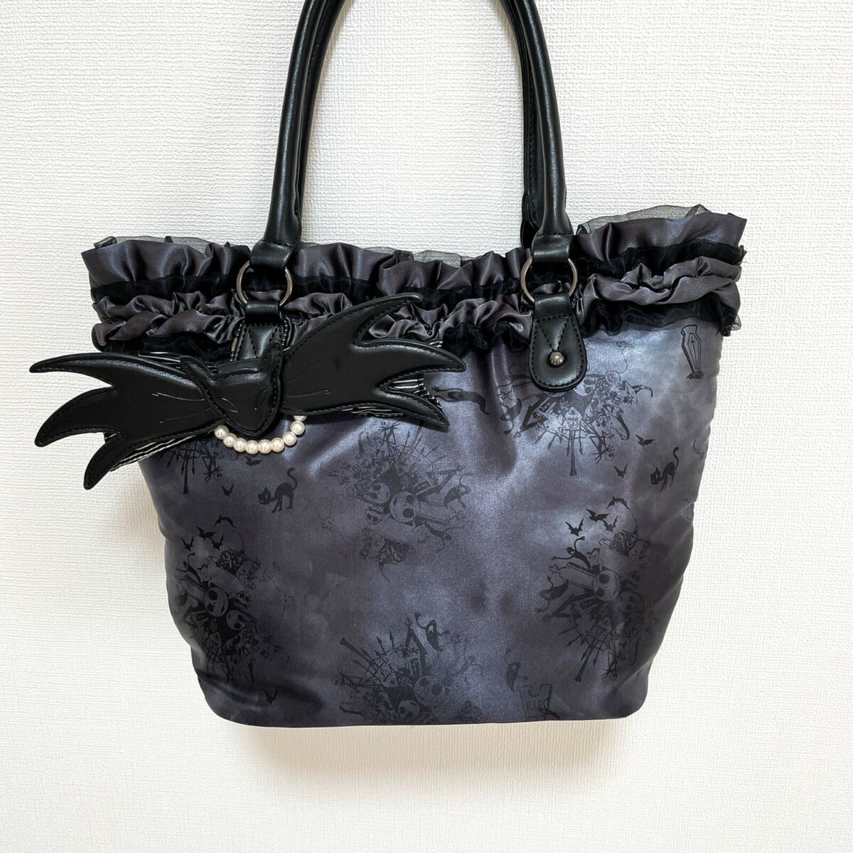 h.NAOTO The Nightmare Before Christmas Tote bag Black Gothic h.NAOTO The Nightmare Before Christmas Tote bag Black Gothic