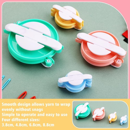 41Pcs Pom Pom Maker 8 Size Pompom Maker Tools Set with Warped Head Scissor an... - Picture 5 of 7