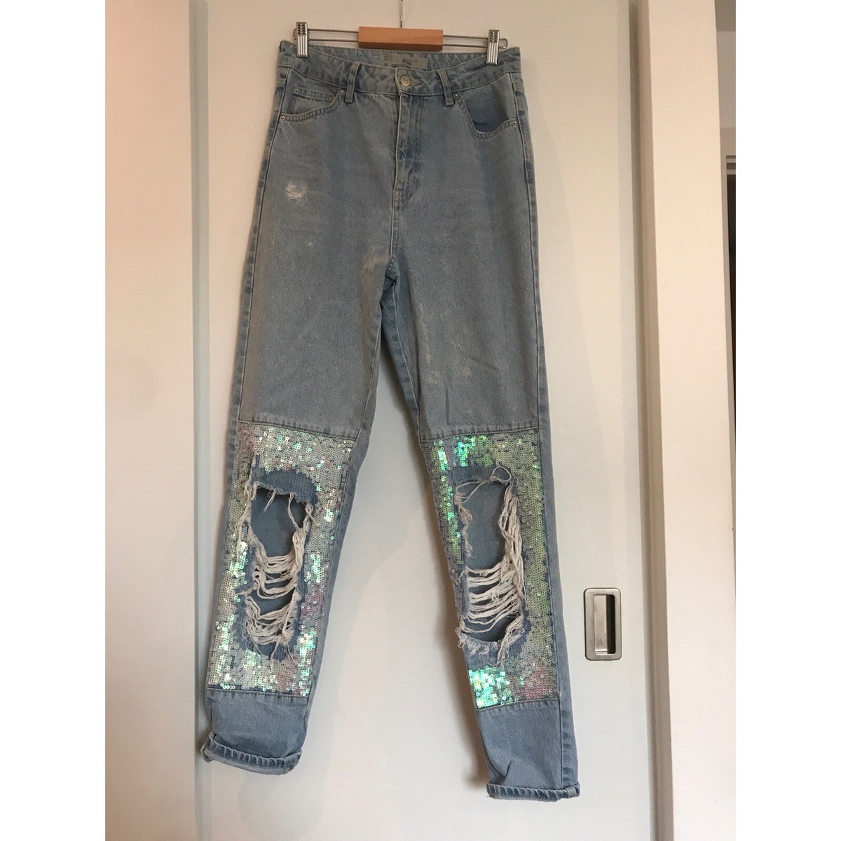 Topshop Sequin Jeans UK