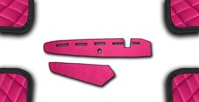 Juego de alfombrillas de tablero de cuero ecológico rosa de 3 capas panel para sensor RHD VOLVO FH4 UE 6