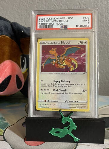 Special Delivery Bidoof SWSH177 Holo Bidoof Day Promo Pokemon Card PSA 9 MINT - Picture 1 of 2