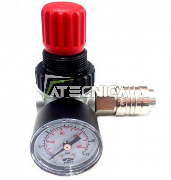 REGOLATORE DI PRESSIONE FIAC 970 MANOMETRO E 1 RUBINETTO RAPIDO PER COMPRESSORI