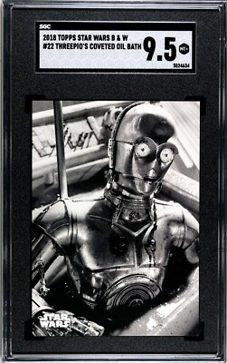 2018 Topps Star Wars B W #22 C-3PO Threepio's Coveted Oil Bath