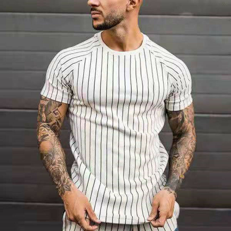 【THE MOZZ】Jay Raglan T-shirt Men T Shirt Fashion Stripe Off White Raglan Summer Casual
