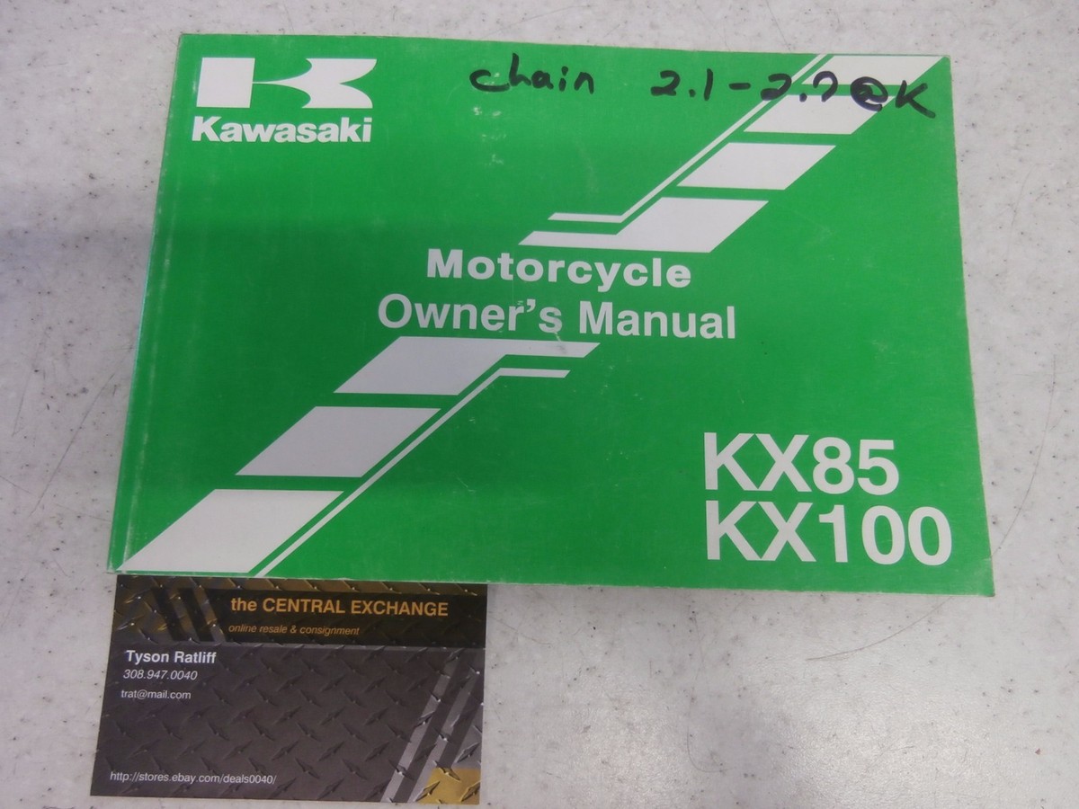 83ページ Kawasaki KX85-A1 KX100-D1 Owners Manual Booklet Operator Genuine