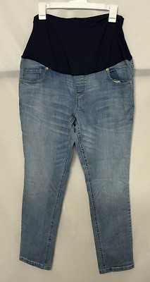  Great Expectations Maternity Womens Light Wash Jean Size Large 12-14 