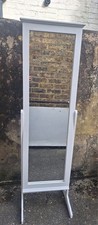 White Wood Free Standing Mirror