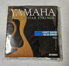 NEW Yamaha Folk Guitar String Set Light Guage 80/20 Brass FG12 Six Strings -Open