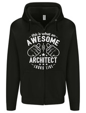 This Is What an Awesome Architect Looks Like Mens Zip Up Hoodie