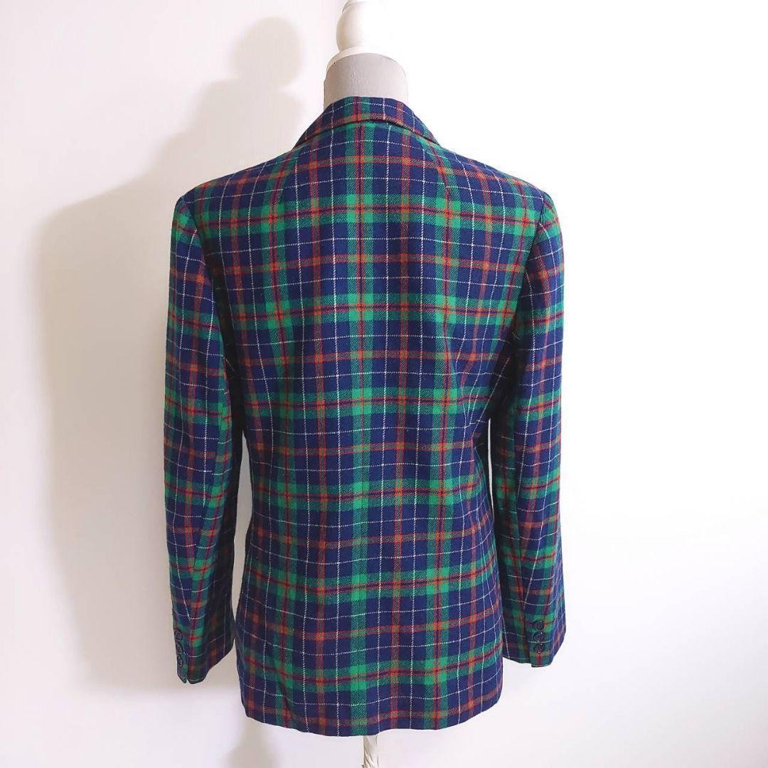 70s Pendleton Wool Check Pattern Tailored Jacket … - image 10