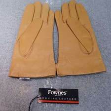 FOWNES Genuine Leather Gloves Tan Lined Women's Size 7.5 WPL 9522 New with tags