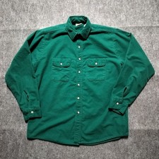 Vintage Five Brother Tallman Men's LT Green Flannel Shirt Chamois Made In USA