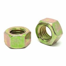 M6-1.0 Class 10 Finished Hex Nuts Coarse Thread Zinc Yellow
