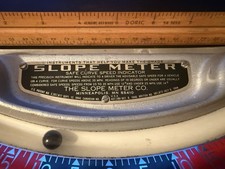 Vintage 1940s 1950s Slope Meter Safe Curve Indicator Engineering Made In USA