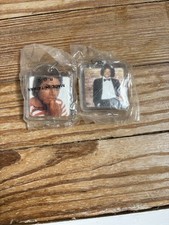 Vintage Michael Jackson Keychain Double Sided Lot Of 2