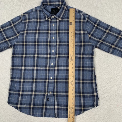 RAILS Flannel Plaid Shirt Mens M Button Up Lightweight Cotton Rayon (LOT OF 2!) - Picture 4 of 11
