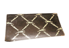 Longchamp Paris Herren Braun Leder Schmale Lange Geldbörse Hergestellt in Frankreich