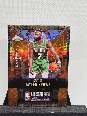 2025-26 Topps Chrome Cactus Jack Jaylen Brown #58 Orange All Star Celtics /50