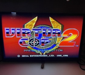 Virtua Cop 2 Sega Saturn 1996 w/Registration Card Tested Working