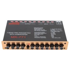 7 Band Car Graphic Equalizer Pre Amp Car Graphic Equalizer Front Rear Subwoofer